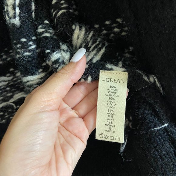 NEW $395 THE GREAT Reindeer Lodge Cardigan Sweater - Picture 9 of 13